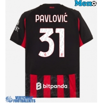 AC Milan Strahinja Pavlovic #31 Replica Home Shirt 2025-26 Short Sleeve